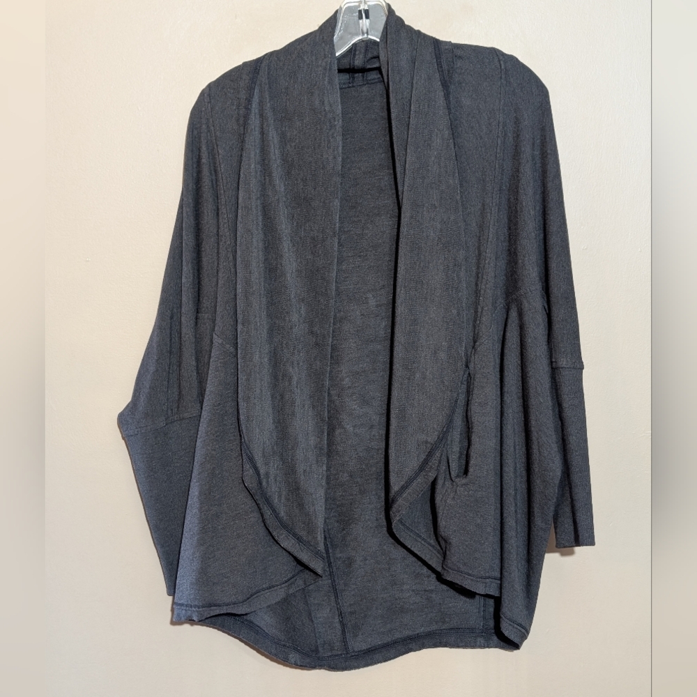 Lululemon Flow And Wrap Cardigan, Size:4, Color:Gray
